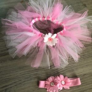 Newborn Girl Photo Prop - Tutu + Headband